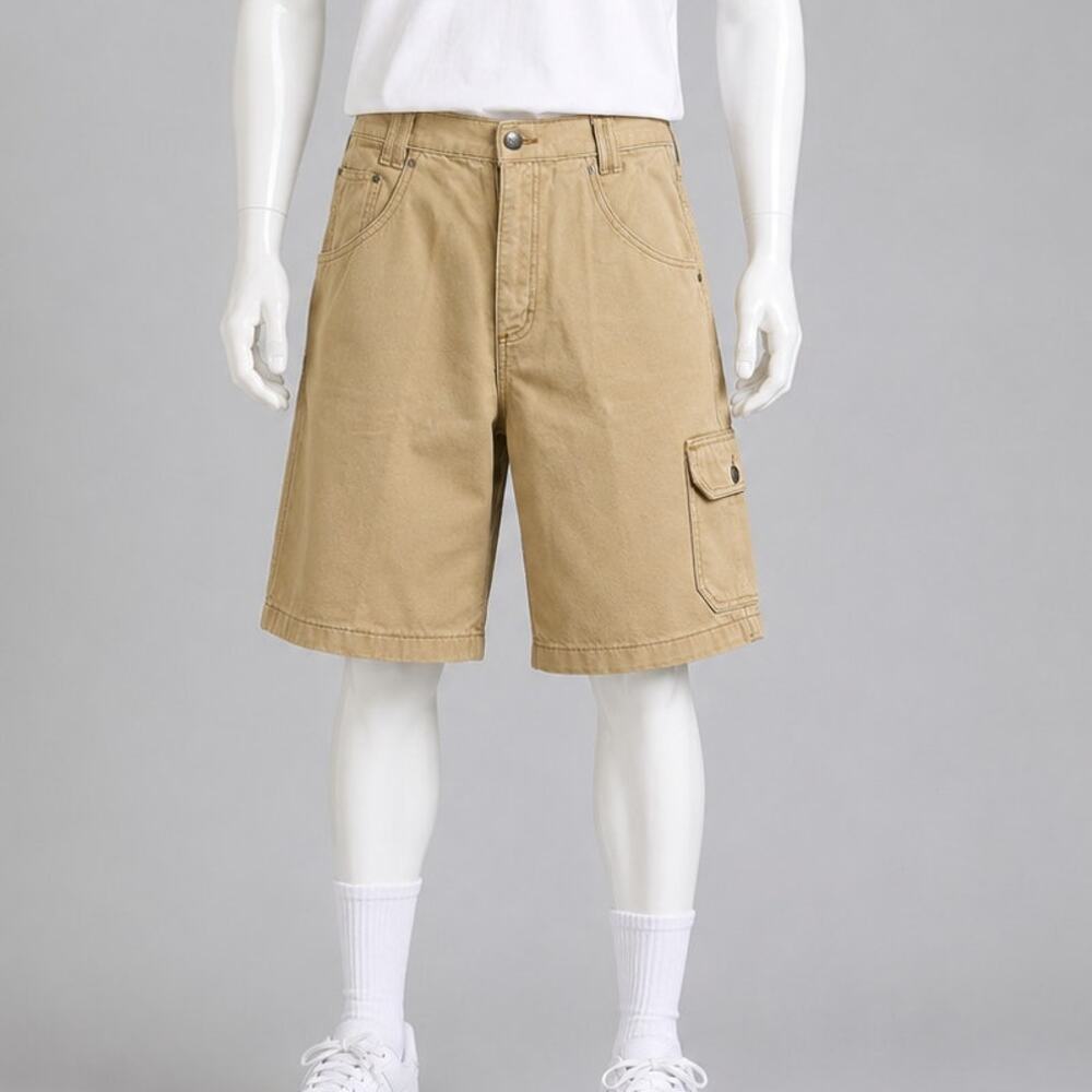 Tag Rag Carpenter Cargo Shorts Tan USA Made y2k Baggy Skater Men’s 32"